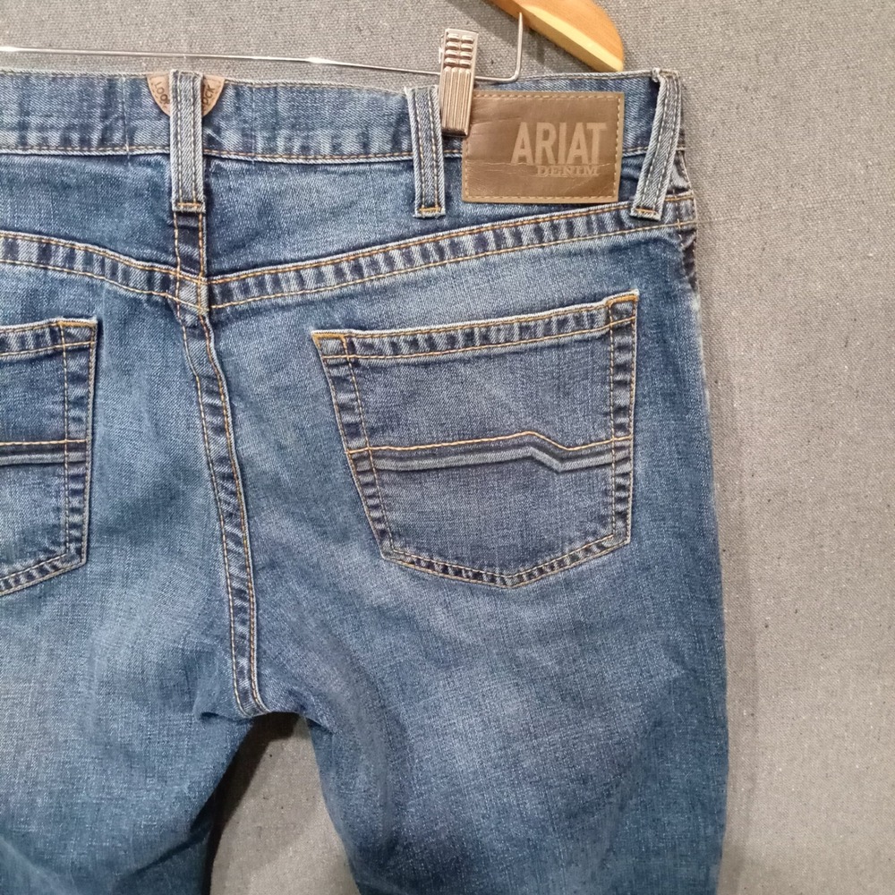 Ariat M4 Relaxed Boot Cut Jeans Mens 38x36 Pine Wash Blue Denim 10036881